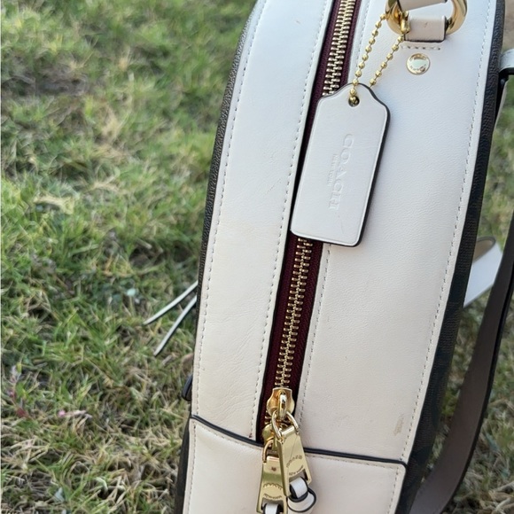 Jordyn backpack in signature canvas with varsity motif - Picture 3 of 8